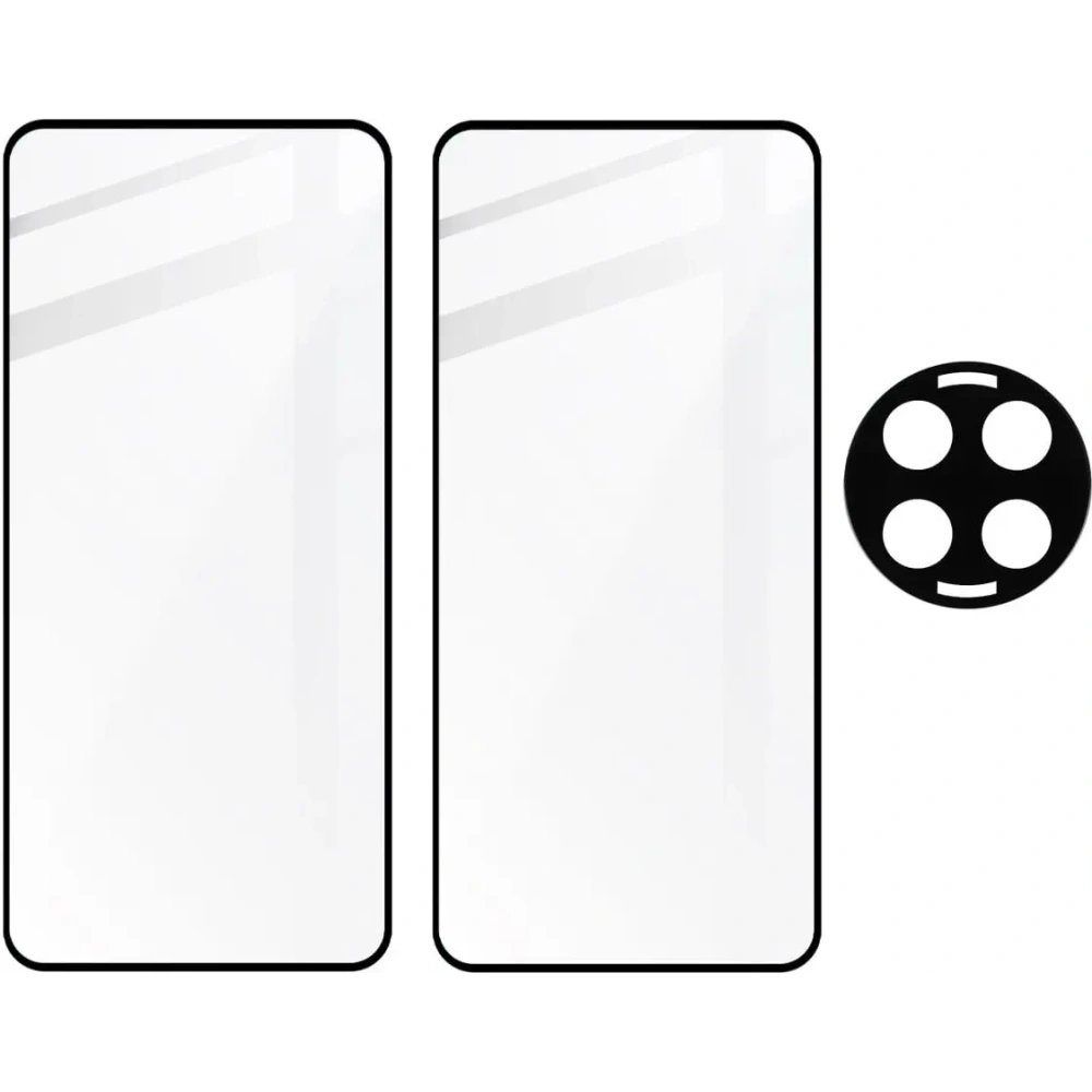 2x Szkło na ekran + szkło na aparat BIZON Edge 3D do OnePlus 12R