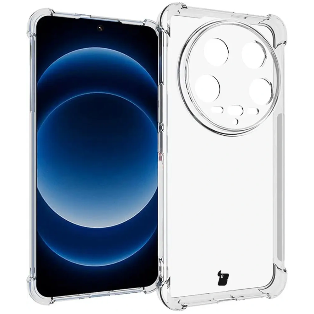 Etui + 2x folia Bizon Case Clear Pack do Xiaomi 14 Ultra przezroczyste