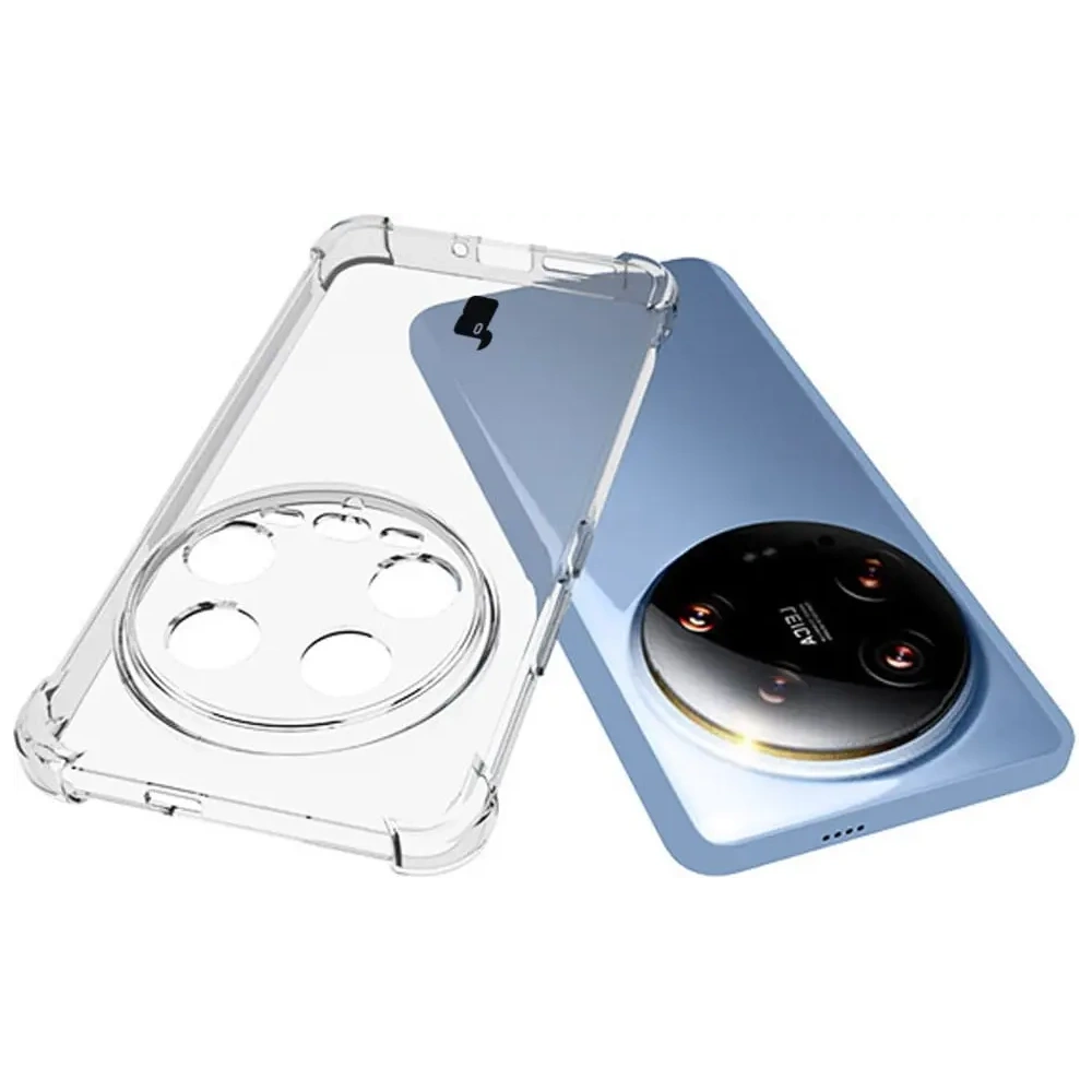 Etui + 2x folia Bizon Case Clear Pack do Xiaomi 14 Ultra przezroczyste