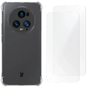Kup Etui + 2x folia Bizon Case Clear Pack do Honor Magic5 Pro przezroczyste - BIZ5180 - {ean13} - Sklep Home Screen