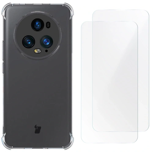 Kup Etui + 2x folia Bizon Case Clear Pack do Honor Magic5 Pro przezroczyste - BIZ5180 - {ean13} - Sklep Home Screen