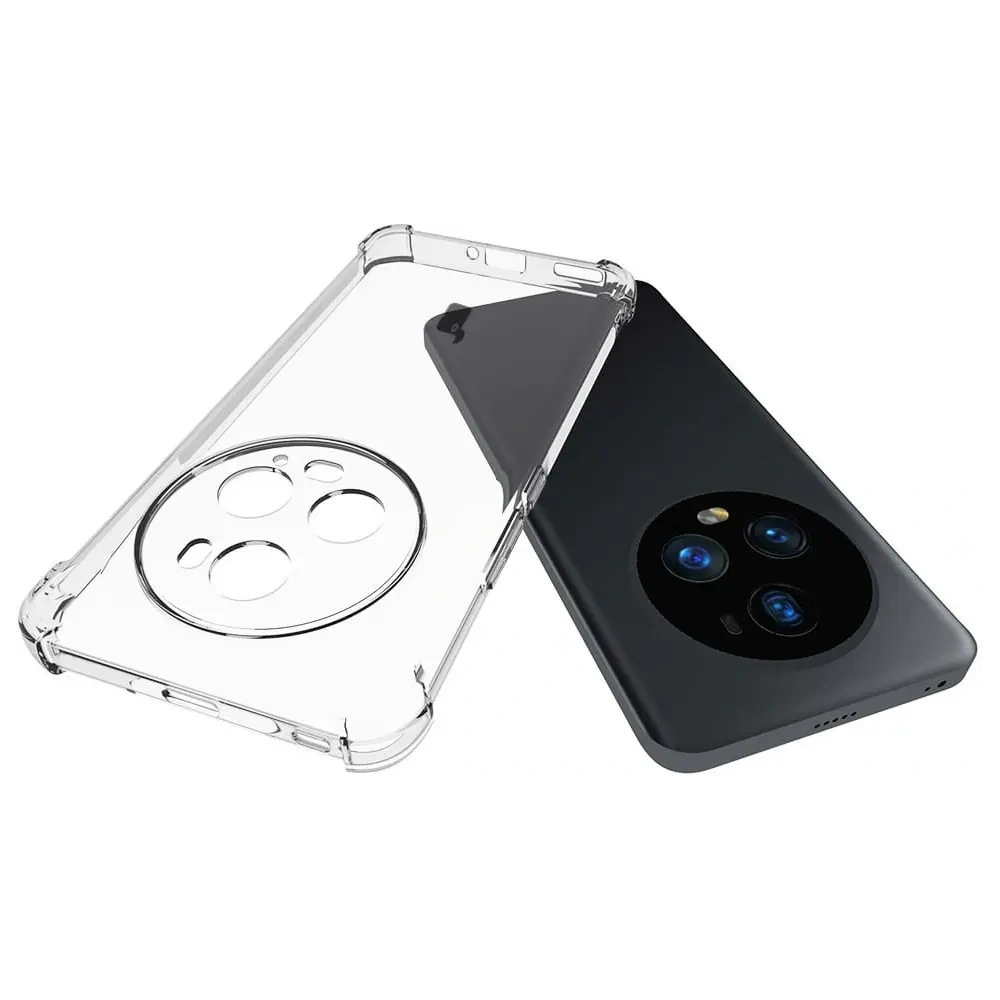 Etui + 2x folia Bizon Case Clear Pack do Honor Magic5 Pro przezroczyste