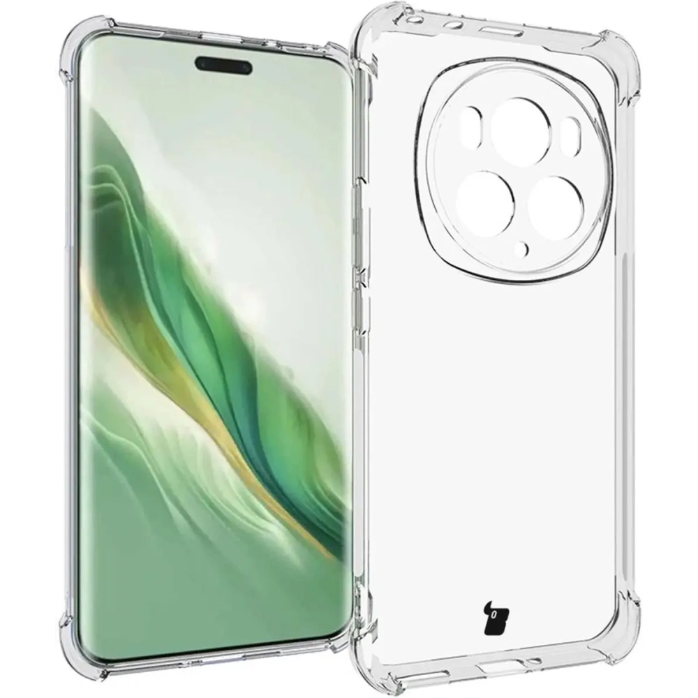 Etui + 2x folia Bizon Case Clear Pack do Honor Magic6 Pro przezroczyste