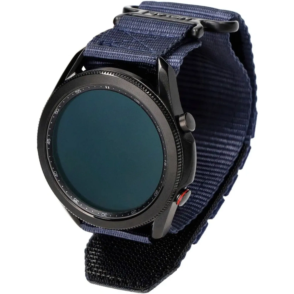 Sportowy pasek do zegarka Bizon Strap Watch Adventure do Samsung Galaxy Watch 22mm granatowy