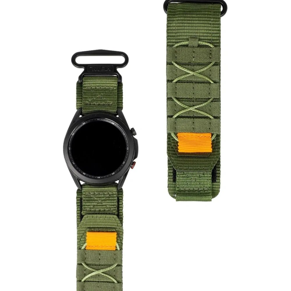 Sportowy pasek do zegarka Bizon Strap Watch Adventure do Samsung Galaxy Watch 22mm khaki
