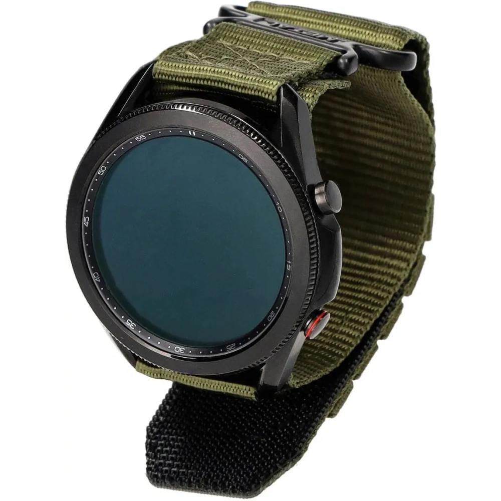 Sportowy pasek do zegarka Bizon Strap Watch Adventure do Samsung Galaxy Watch 22mm khaki