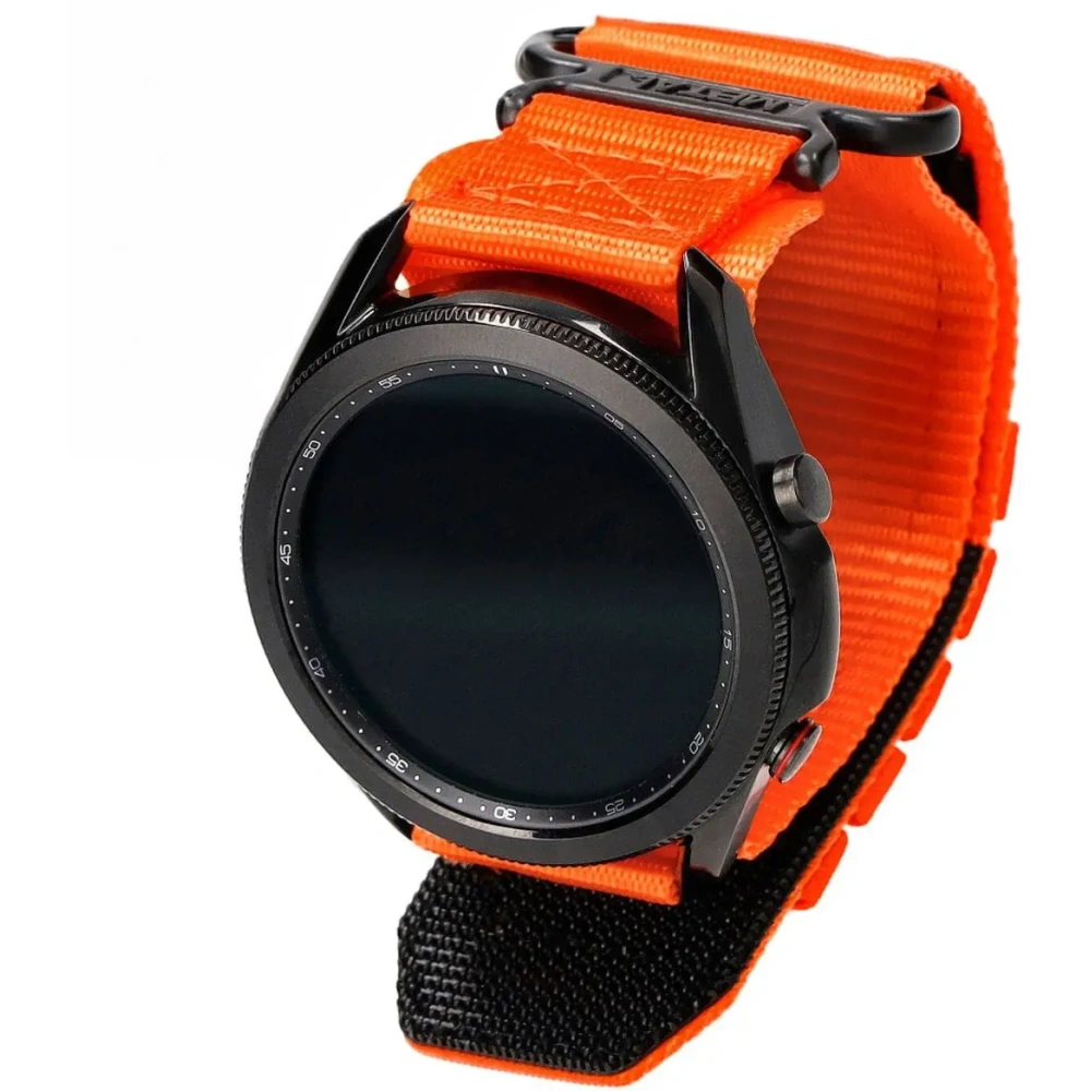 Sportowy pasek do zegarka Bizon Strap Watch Adventure do Samsung Galaxy Watch 22mm pomarańczowy