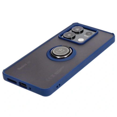 Kup Bizon Case Hybrid Ring Xiaomi Redmi Note 13 5G füstös színű, sötétkék kerettel - BIZ4617 - {ean13} - Sklep Home Screen