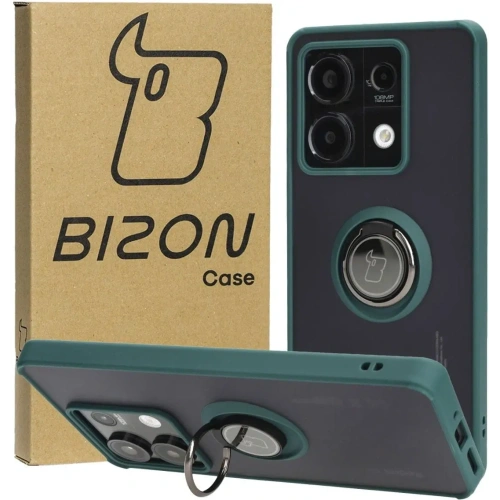 Kup Bizon Case Hybrid Ring Xiaomi Redmi Note 13 5G füstös sötétzöld kerettel - BIZ4618 - {ean13} - Sklep Home Screen