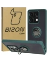 Bizon Case Hybrid Ring Xiaomi Redmi Note 13 5G füstös sötétzöld kerettel