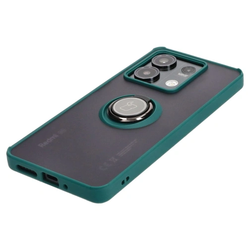 Kup Bizon Case Hybrid Ring Xiaomi Redmi Note 13 5G smoky cu un cadru verde închis - BIZ4618 - {ean13} - Sklep Home Screen