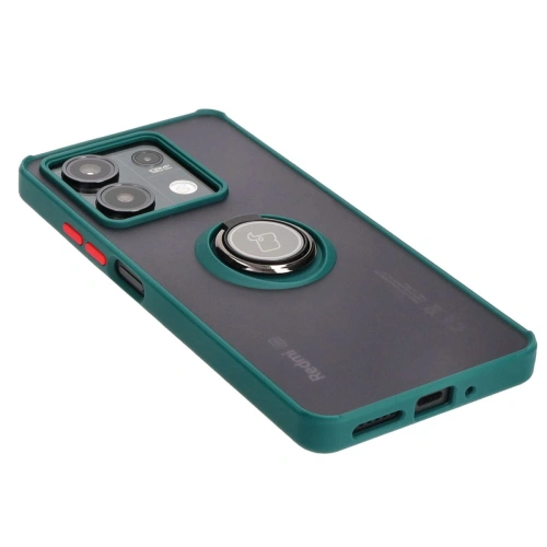 Kup Bizon Case Hybrid Ring Xiaomi Redmi Note 13 5G füstös sötétzöld kerettel - BIZ4618 - {ean13} - Sklep Home Screen