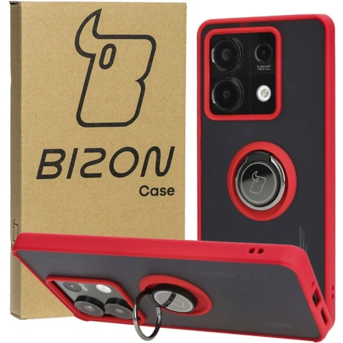 Kup Bizon Case Hybrid Ring Xiaomi Redmi Note 13 5G füstös piros kerettel - BIZ4619 - {ean13} - Sklep Home Screen