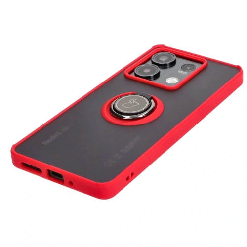 Kup Bizon Case Hybrid Ring Xiaomi Redmi Note 13 5G füstös piros kerettel - BIZ4619 - {ean13} - Sklep Home Screen