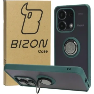 Kup Bizon Case Hybrid Ring Xiaomi Redmi Note 13 4G fumuriu cu un cadru verde închis - BIZ5195 - {ean13} - Sklep Home Screen