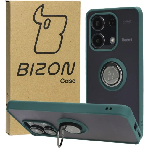 Buy Bizon Case Hybrid Ring Xiaomi Redmi Note 13 4G smoky with a dark green frame - BIZ5195 - {ean13} - Home Screen Store Europe