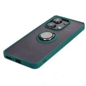 Kup Etui z uchwytem na palec Bizon Case Hybrid Ring do Xiaomi Redmi Note 13 4G przydymione z ciemnozieloną ramką - BIZ5195 - {ean13} - Sklep Home Screen