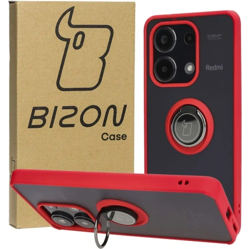 Buy Bizon Case Hybrid Ring Xiaomi Redmi Note 13 4G smoky with a red frame - BIZ5196 - {ean13} - Home Screen Store Europe