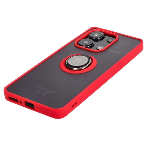 Buy Bizon Case Hybrid Ring Xiaomi Redmi Note 13 4G smoky with a red frame - BIZ5196 - {ean13} - Home Screen Store Europe