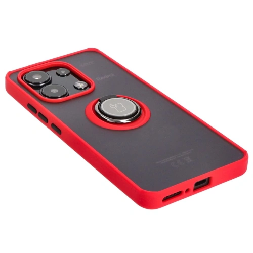 Buy Bizon Case Hybrid Ring Xiaomi Redmi Note 13 4G smoky with a red frame - BIZ5196 - {ean13} - Home Screen Store Europe