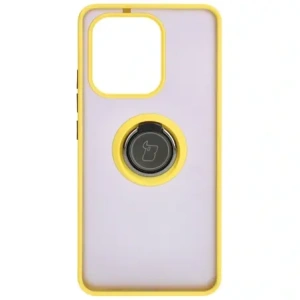 Kup Etui z uchwytem na palec Bizon Case Hybrid Ring do Xiaomi Redmi Note 13 4G przydymione z żółtą ramką - BIZ4628 - {ean13} - Sklep Home Screen
