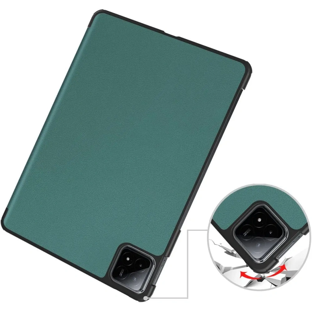 Etui Bizon Case Tab Croc do Xiaomi Pad 6S Pro ciemnozielone