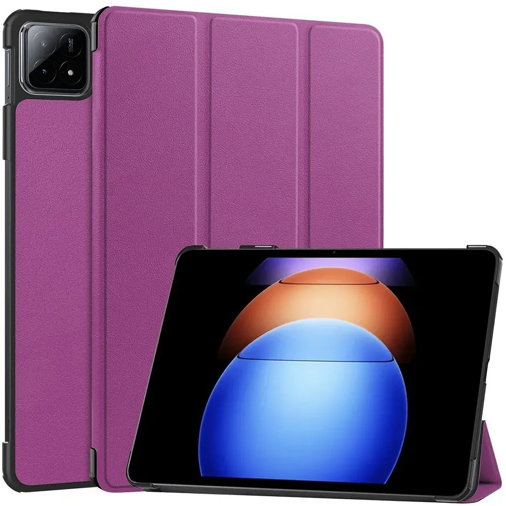 Etui Bizon Case Tab Croc do Xiaomi Pad 6S Pro ciemnofioletowe