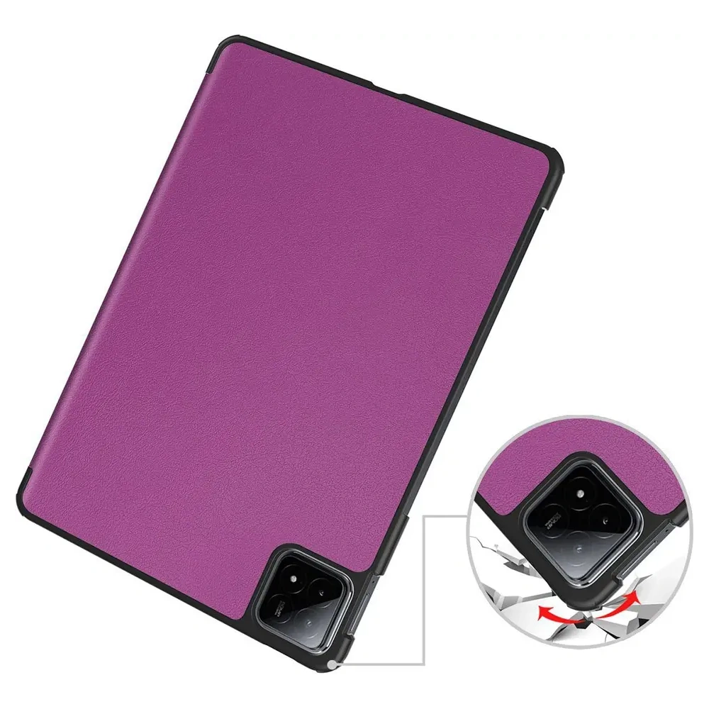 Etui Bizon Case Tab Croc do Xiaomi Pad 6S Pro ciemnofioletowe