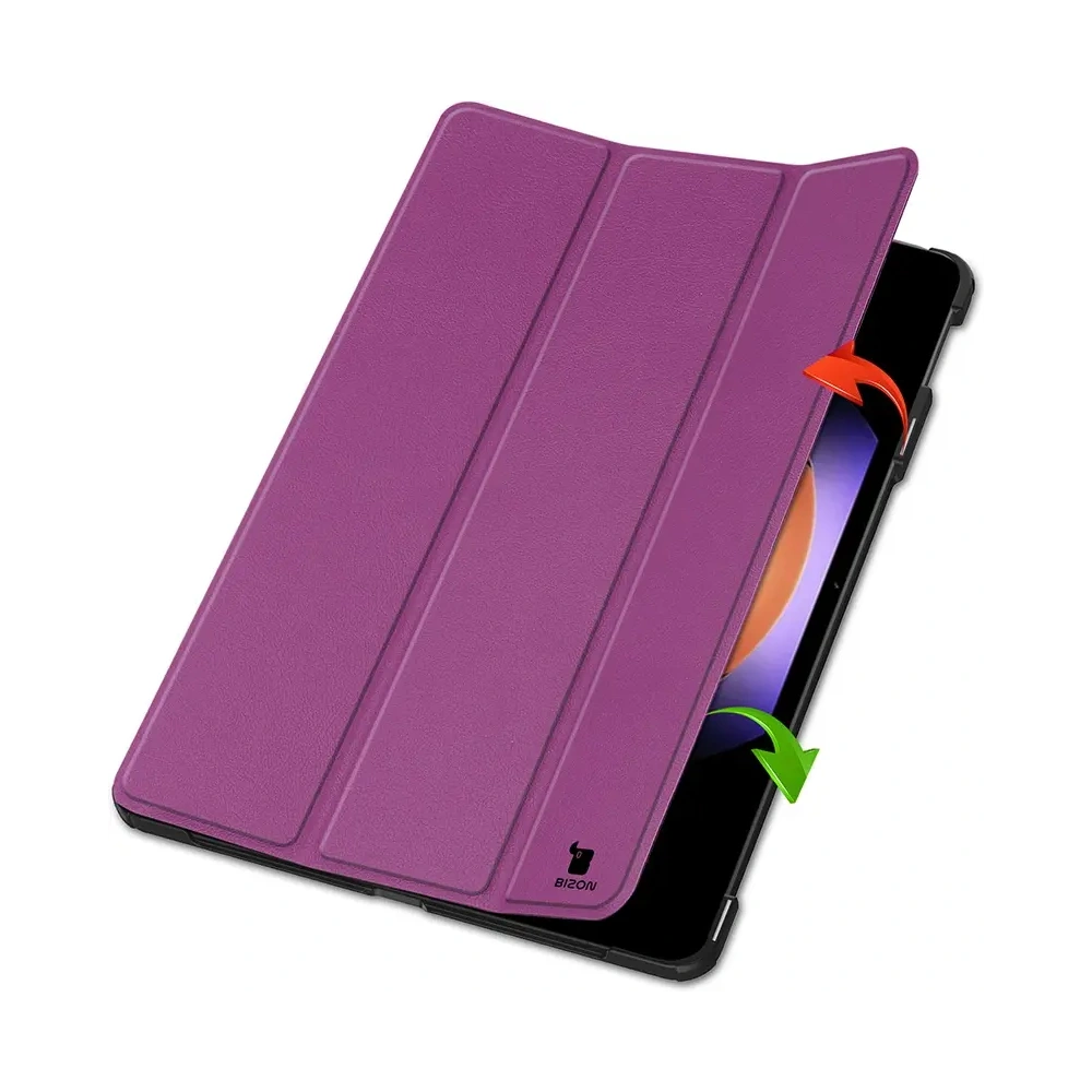 Etui Bizon Case Tab Croc do Xiaomi Pad 6S Pro ciemnofioletowe