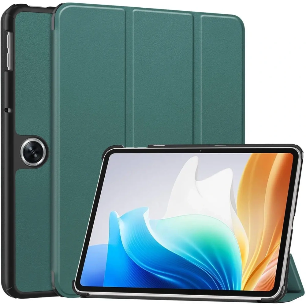 Etui Bizon Case Tab Croc do Oppo Pad Neo ciemnozielone