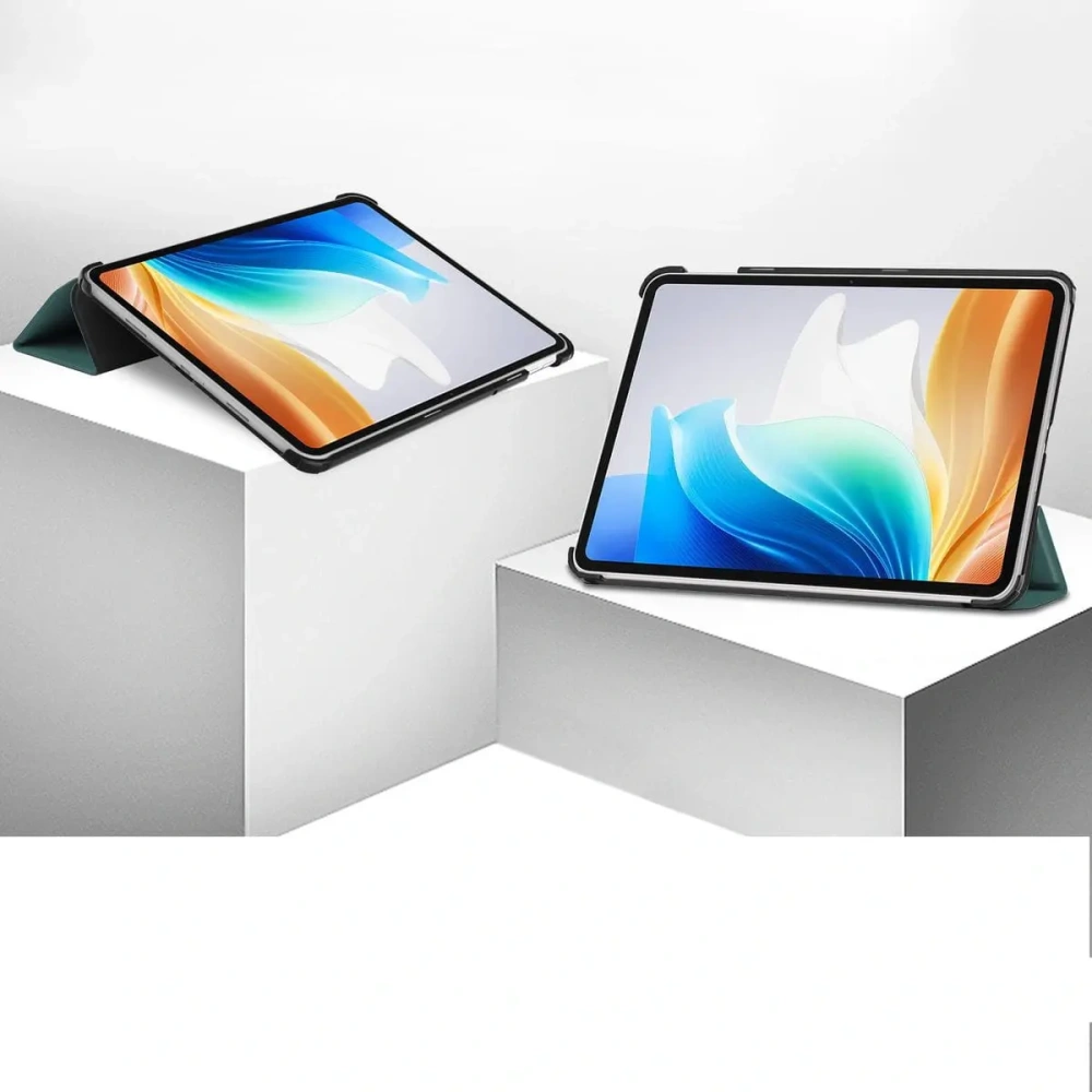 Etui Bizon Case Tab Croc do Oppo Pad Neo ciemnozielone