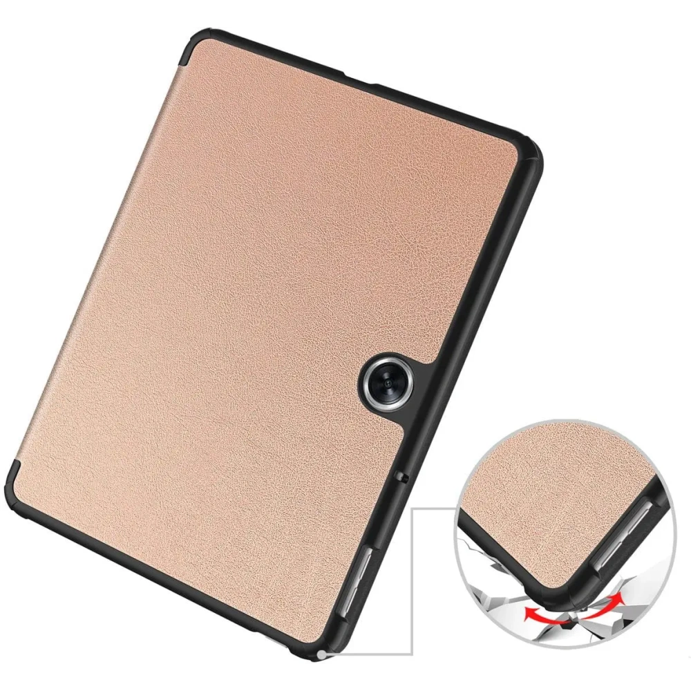 Etui Bizon Case Tab Croc do Oppo Pad Neo różowozłote