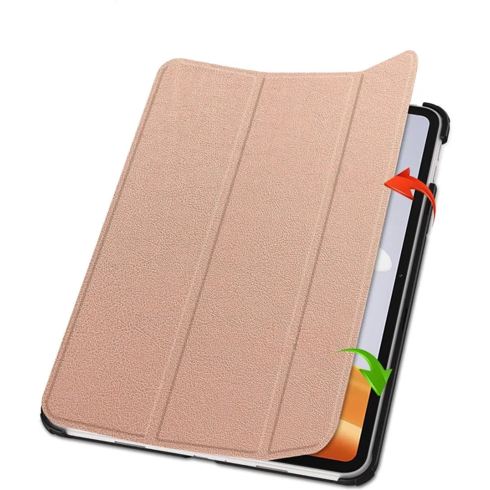 Etui Bizon Case Tab Croc do Oppo Pad Neo różowozłote