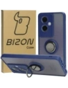 Bizon Case Hybrid Gyűrű Oppo A79 5G füstös színben, tengerészkék kerettel