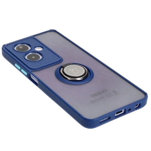 Kup Bizon Case Hybrid Ring Oppo A79 5G fumuriu cu un cadru bleu marin - BIZ4638 - {ean13} - Sklep Home Screen