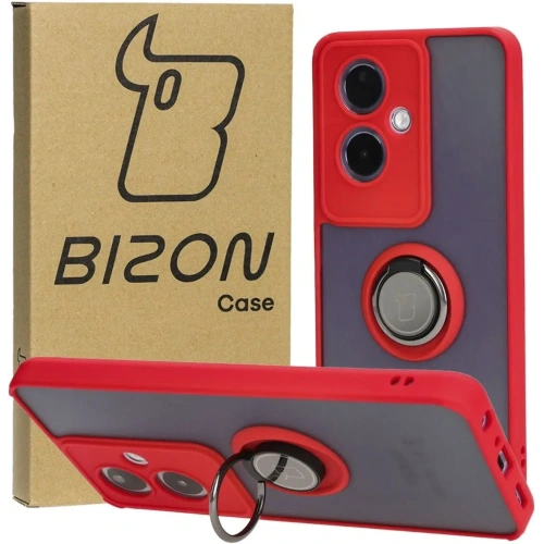 Buy Bizon Case Hybrid Ring Oppo A79 5G smoky with a red frame - BIZ5211 - {ean13} - Home Screen Store Europe