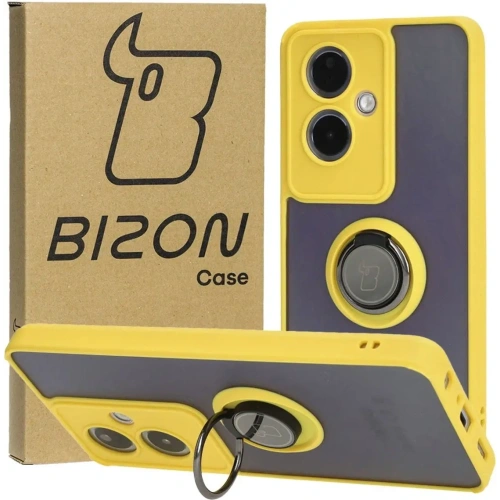 Kup Bizon Case Hybrid Ring Oppo A79 5G fumuriu cu un cadru galben - BIZ5213 - {ean13} - Sklep Home Screen