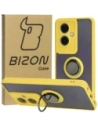 Bizon Case Hybrid Ring Oppo A79 5G smoky with a yellow frame