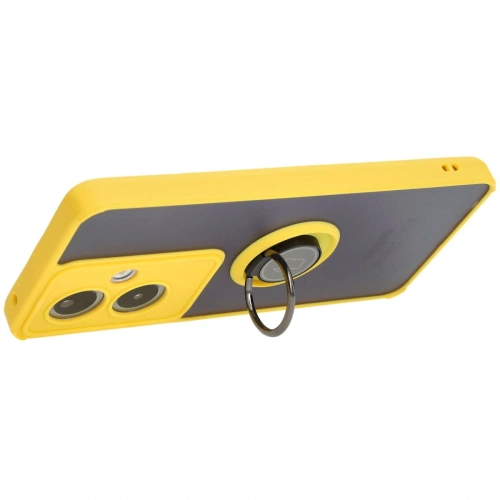 Buy Bizon Case Hybrid Ring Oppo A79 5G smoky with a yellow frame - BIZ5213 - {ean13} - Home Screen Store Europe