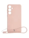 Etui Bizon Case Silicone Magnetic Sq do Samsung Galaxy S24 Plus světle růžové