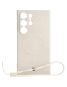 Bizon Case Silicone Magnetic Sq Samsung Galaxy S24 Ultra beige
