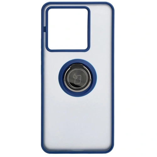Kup Etui s úchopem na prst Bizon Case Hybrid Ring do Xiaomi Poco X6 / Xiaomi Redmi Note 13 Pro 5G kouřové s modrým rámem - BIZ5217 - {ean13} - Sklep Home Screen