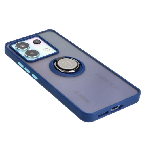 Buy Bizon Case Hybrid Ring Xiaomi Poco X6 / Xiaomi Redmi Note 13 Pro 5G smoky with a navy blue frame - BIZ5217 - {ean13} - Home Screen Store Europe