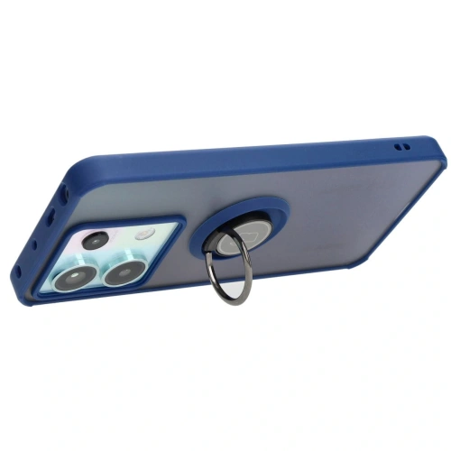 Kup Etui s úchopem na prst Bizon Case Hybrid Ring do Xiaomi Poco X6 / Xiaomi Redmi Note 13 Pro 5G kouřové s modrým rámem - BIZ5217 - {ean13} - Sklep Home Screen