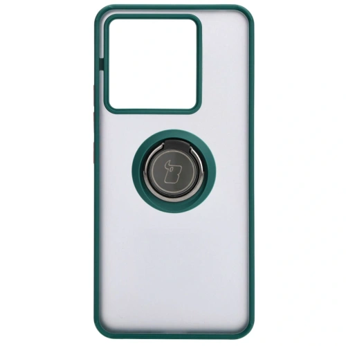 Kup Etui s úchopem na prst Bizon Case Hybrid Ring do Xiaomi Poco X6 / Xiaomi Redmi Note 13 Pro 5G kouřové s tmavozeleným rámečkem - BIZ5218 - {ean13} - Sklep Home Screen
