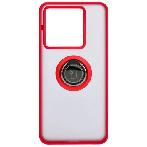 Kup Etui s úchopem na prst Bizon Case Hybrid Ring do Xiaomi Poco X6 / Xiaomi Redmi Note 13 Pro 5G kouřové s červeným rámečkem - BIZ5219 - {ean13} - Sklep Home Screen