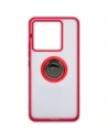 Kup Etui s úchopem na prst Bizon Case Hybrid Ring do Xiaomi Poco X6 / Xiaomi Redmi Note 13 Pro 5G kouřové s červeným rámečkem - BIZ5219 - {ean13} - Sklep Home Screen