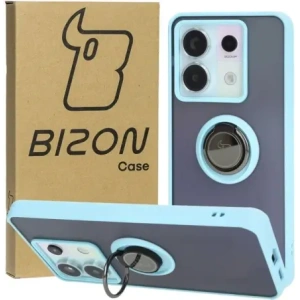 Kup Etui s úchopem na prst Bizon Case Hybrid Ring pro Xiaomi Poco X6 / Xiaomi Redmi Note 13 Pro 5G kouřové s jasně modrým rámem - BIZ4649 - {ean13} - Sklep Home Screen