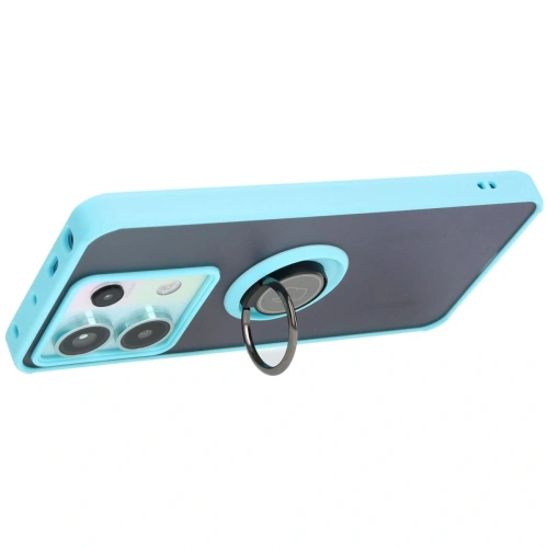 Kup Bizon Case Hybrid Ring Xiaomi Poco X6 / Xiaomi Redmi Note 13 Pro 5G fumuriu cu un cadru albastru deschis - BIZ4649 - {ean13} - Sklep Home Screen