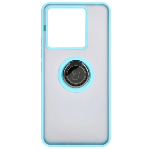 Kup Etui s úchopem na prst Bizon Case Hybrid Ring pro Xiaomi Poco X6 / Xiaomi Redmi Note 13 Pro 5G kouřové s jasně modrým rámem - BIZ4649 - {ean13} - Sklep Home Screen